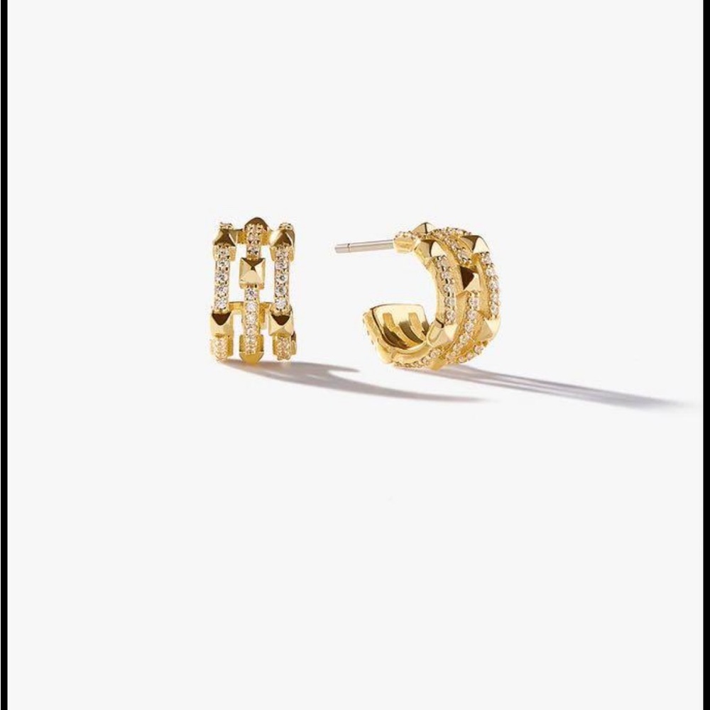 Ana Luisa Rivet Hoop Earrings Catherine